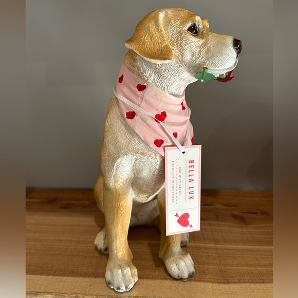 NWT Bella Lux Golden Labrador Valentine's Day Decor - Picture 6 of 6
